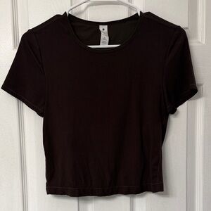 Yogalicious Brown Crop Top W Built-in Shelf